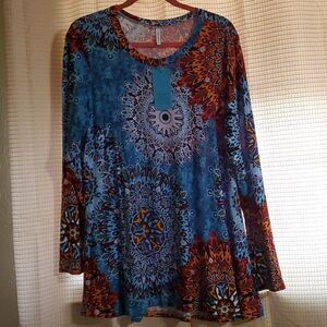 Popyoung  Print Long Sleeve Top NEW